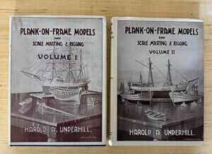 Lot of 2 Plank-On-Frame Models with Scale Masting & Rigging by Harold Underhill